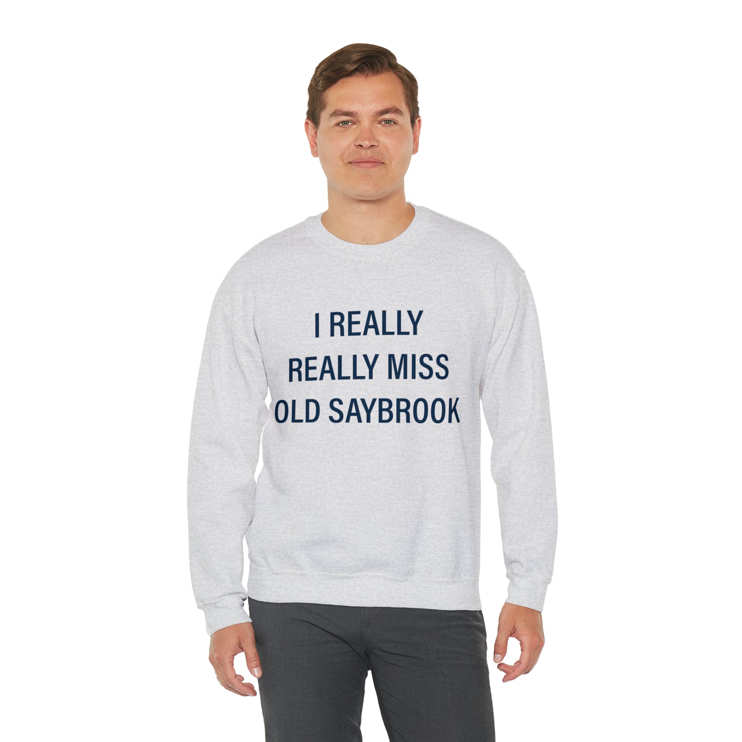 I Really Really Miss Old Saybrook Unisex Heavy Blend™ Crewneck Sweatshirt (blue)