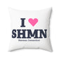 I Heart SHMN Spun Polyester Square Pillow