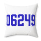 06249 Lebanon Connecticut Zip Code Spun Polyester Square Pillow