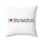 I Heart Stratford. Spun Polyester Square Pillow