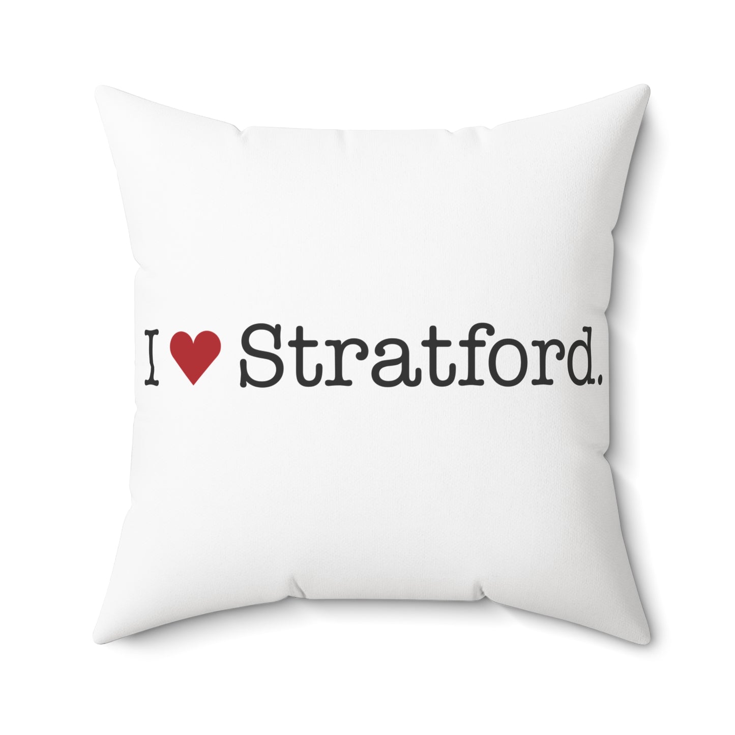 I Heart Stratford. Spun Polyester Square Pillow