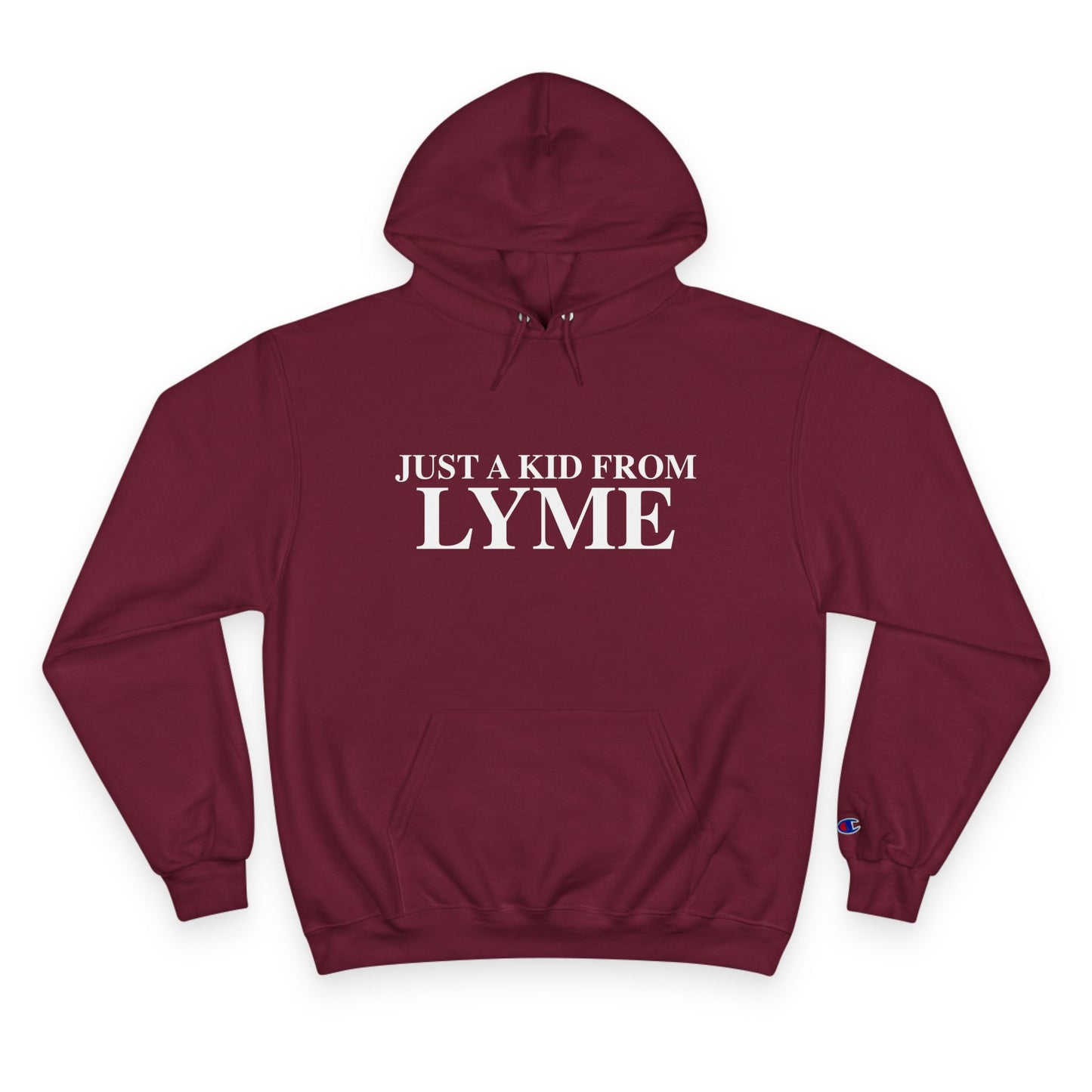 Just a kid from Lyme Champion Hoodie