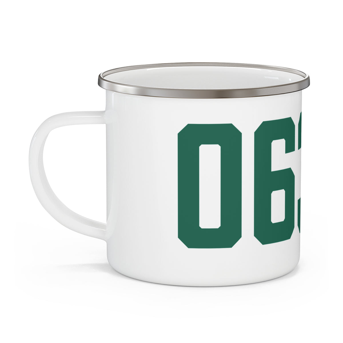 06320 New London Connecticut Zip Code Enamel Camping Mug