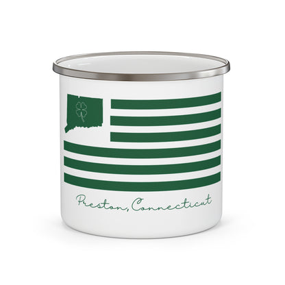 Preston Connecticut St. Patrick’s Day Flag Enamel Camping Mug