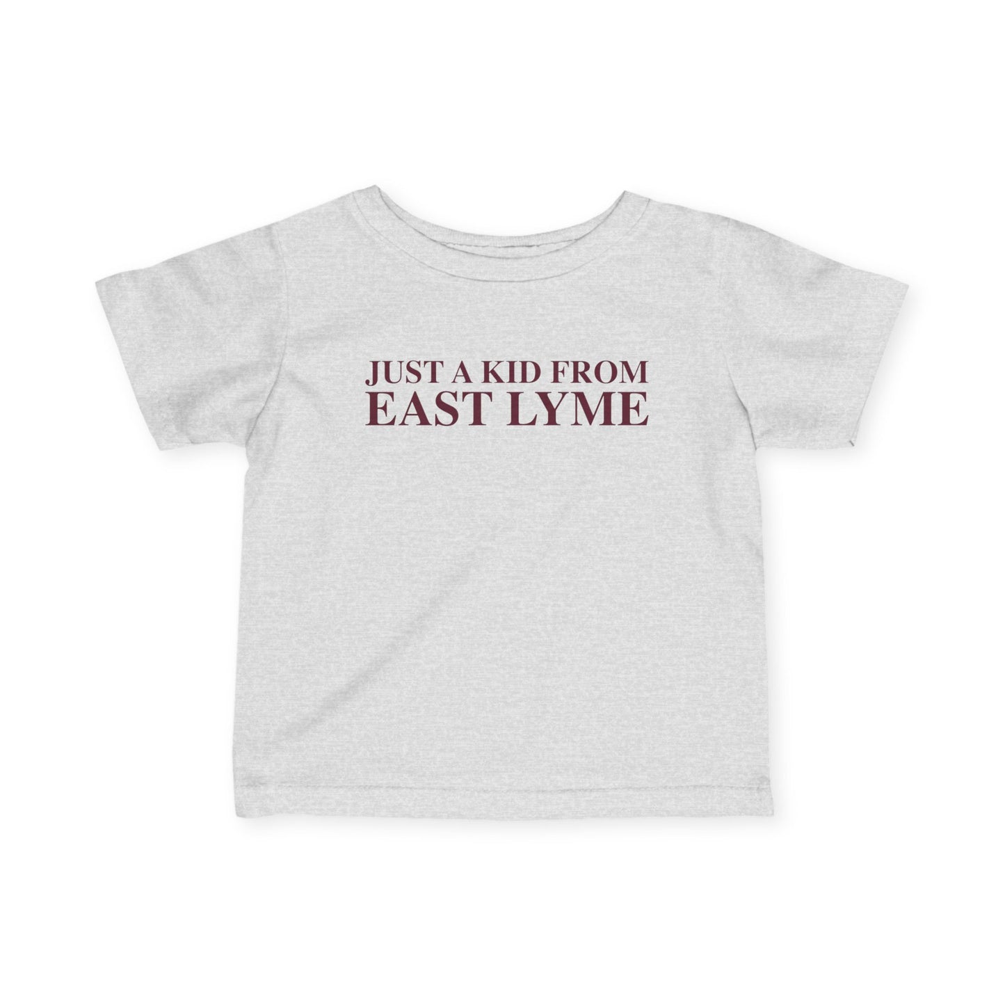 Just a kid from East Lyme Infant Fine Jersey T-Shirt