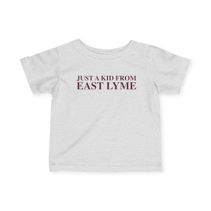 Just a kid from East Lyme Infant Fine Jersey T-Shirt