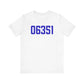 06351 Lisbon Connecticut Zip Code Unisex Jersey Short Sleeve T-Shirt