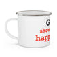 Goose Shows Are My Happy Place - Blue & Orange Enamel Camping Mug