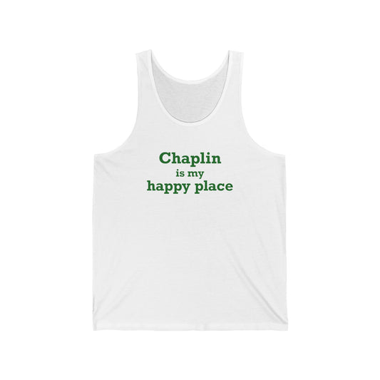 Chaplin is My Happy Place Unisex Jersey Tank Top