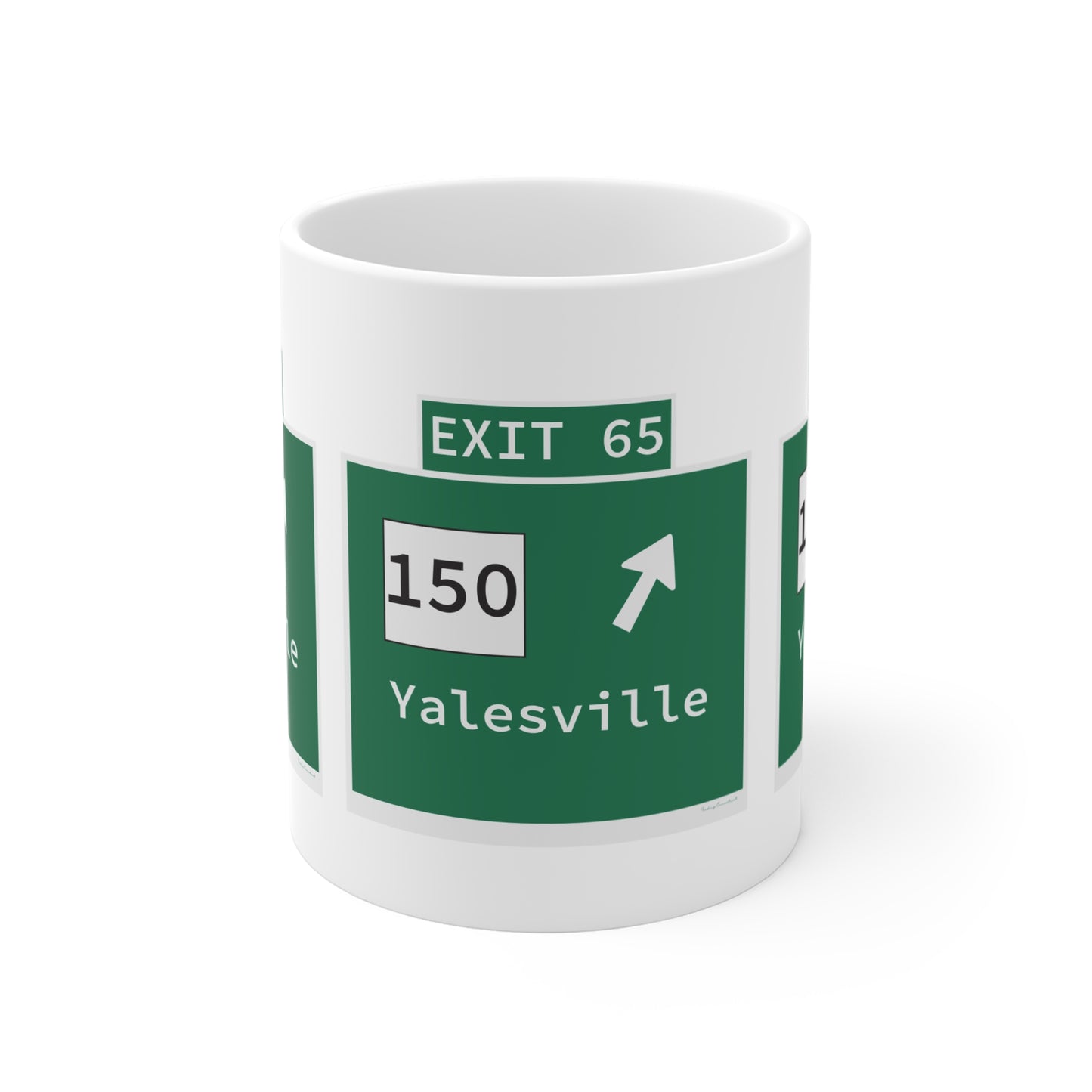 Vintage WCP Exit 65 Sign Mug 11oz
