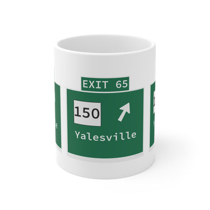 Vintage WCP Exit 65 Sign Mug 11oz