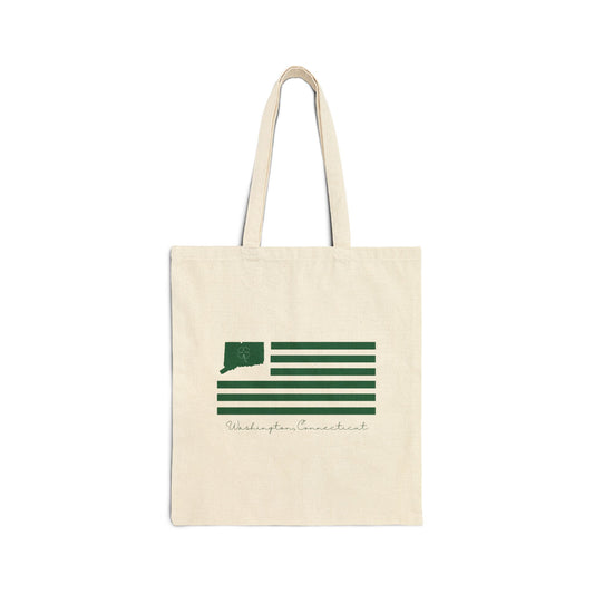 Washington Connecticut St. Patrick’s Day Flag Cotton Canvas Tote Bag