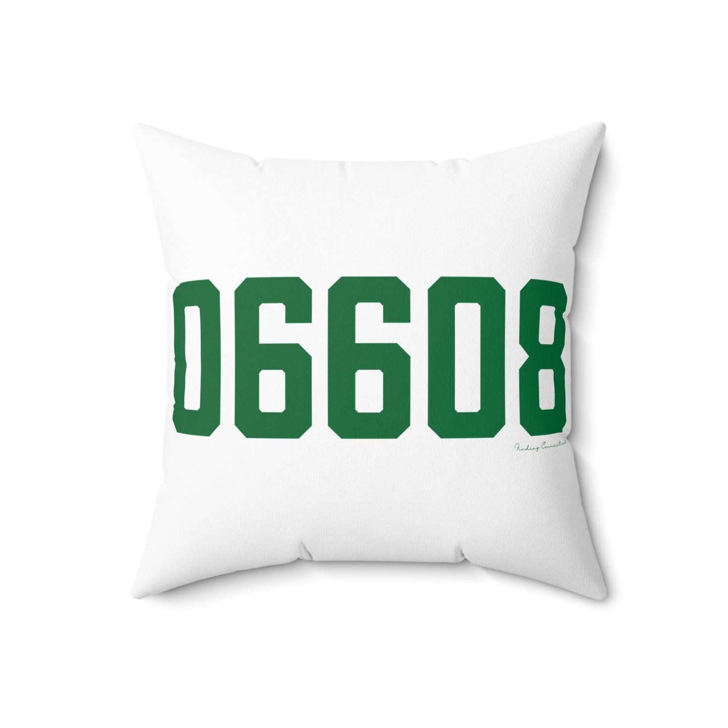 06608 Bridgeport Connecticut Zip Code Spun Polyester Square Pillow