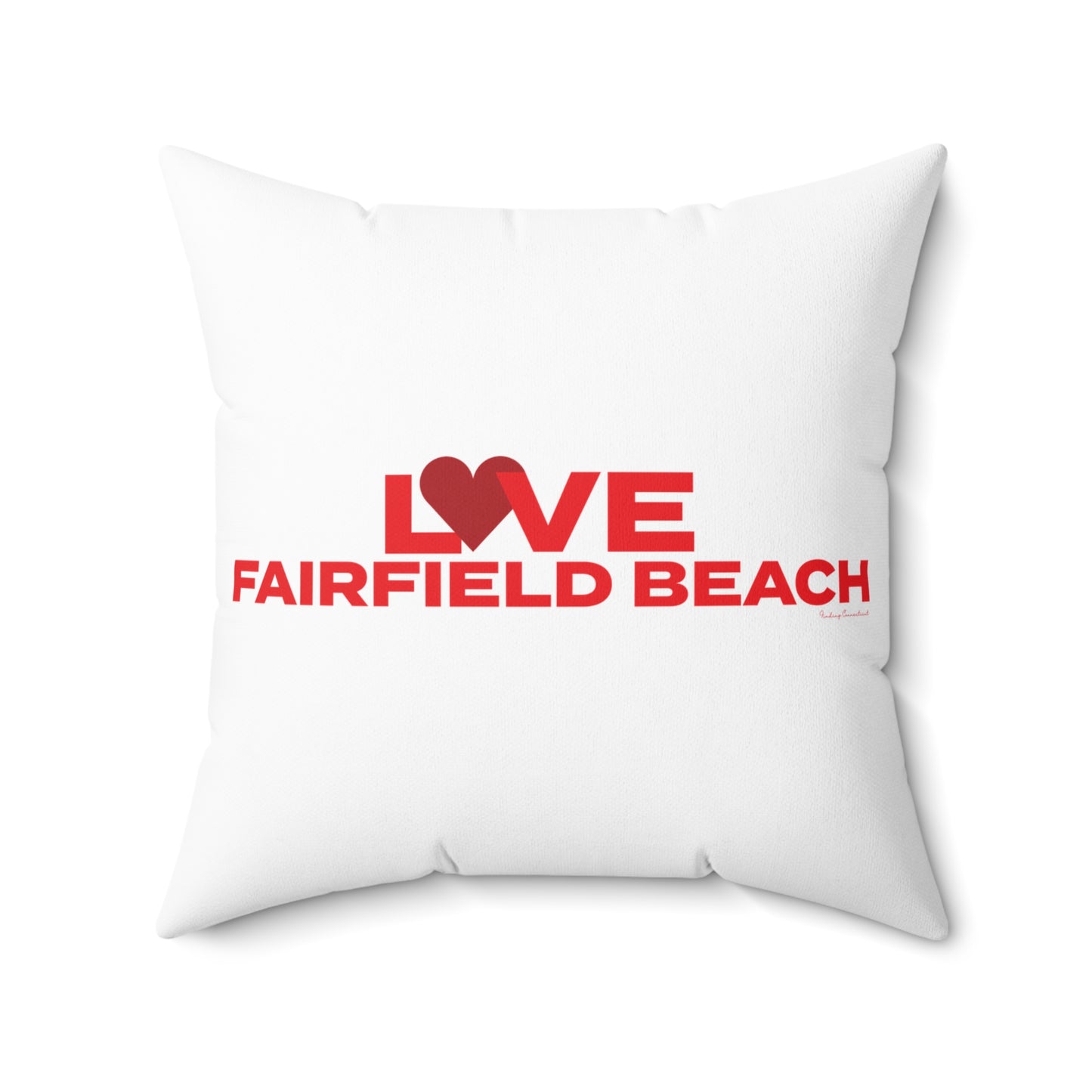 Love Fairfield Beach Spun Polyester Square Pillow