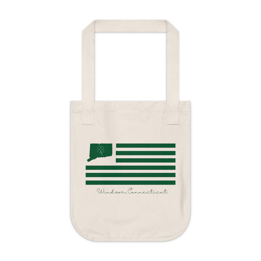 Windsor Connecticut St. Patrick’s Day Flag Organic Canvas Tote Bag