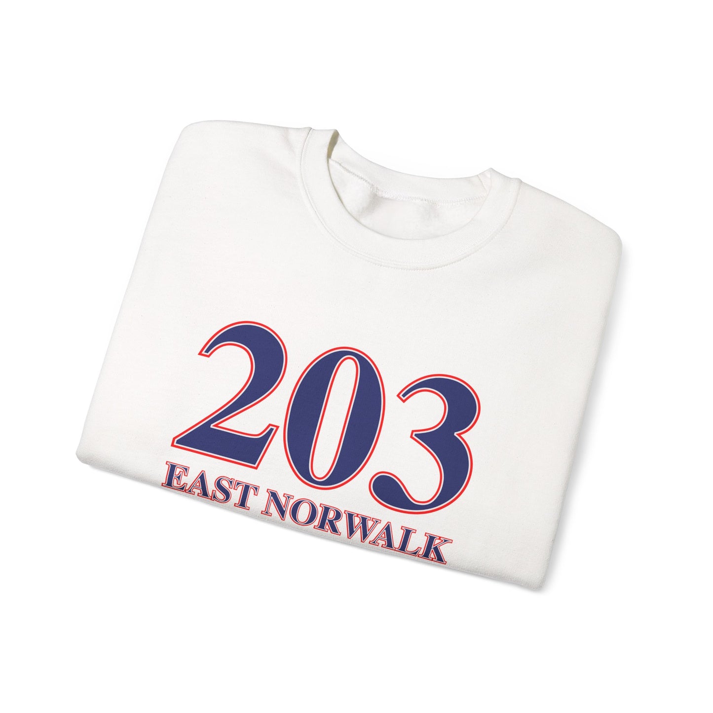 203 East Norwalk Red, White & Blue Unisex Heavy Blend™ Crewneck Sweatshirt