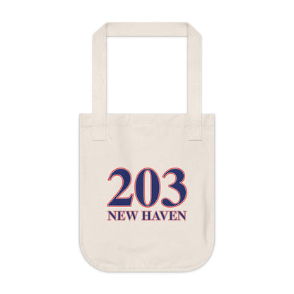 203 New Haven Red White & Blue Organic Canvas Tote Bag
