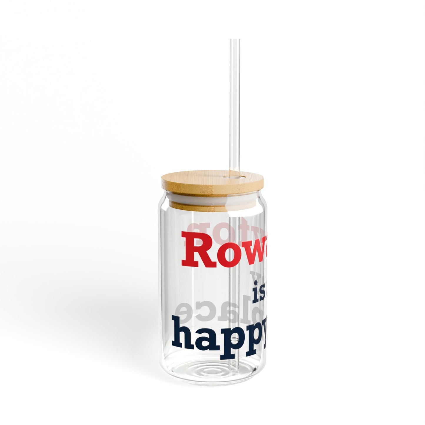 Rowayton is My Happy Place Sipper Glass, 16oz