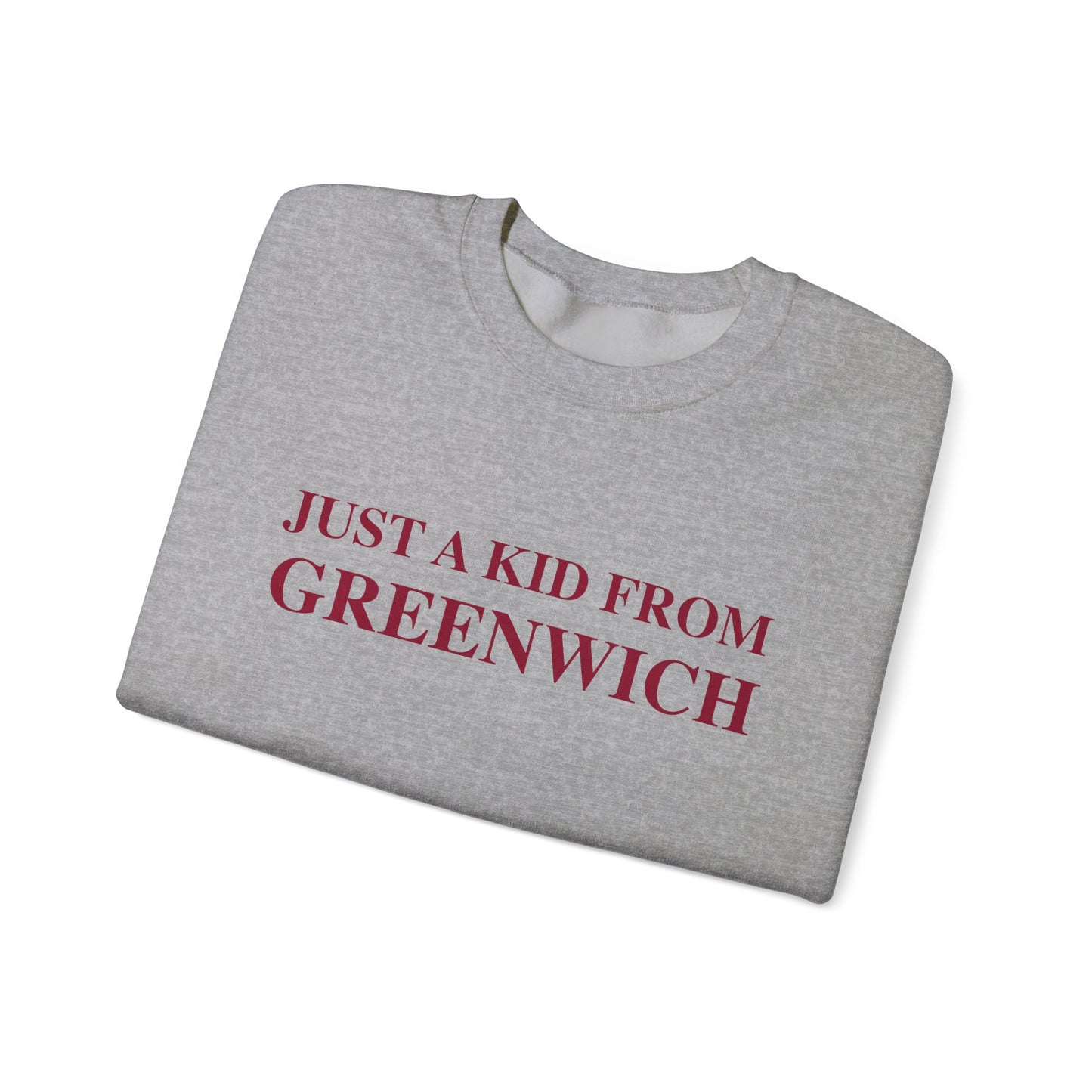 Just a kid from Greenwich Unisex Heavy Blend™ Crewneck Sweatshirt