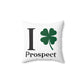 I Clover Prospect Spun Polyester Square Pillow