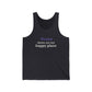 Goose Shows Are My Happy Place - Gray & Purple Unisex Jersey Tank Top