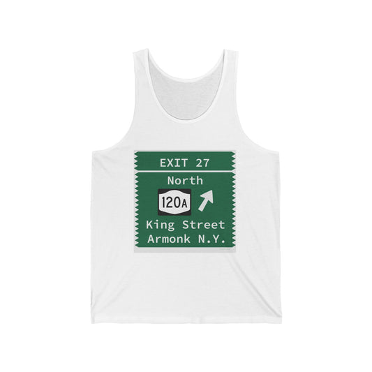 Vintage Merritt Parkway Exit 27 Sign Unisex Jersey Tank Top