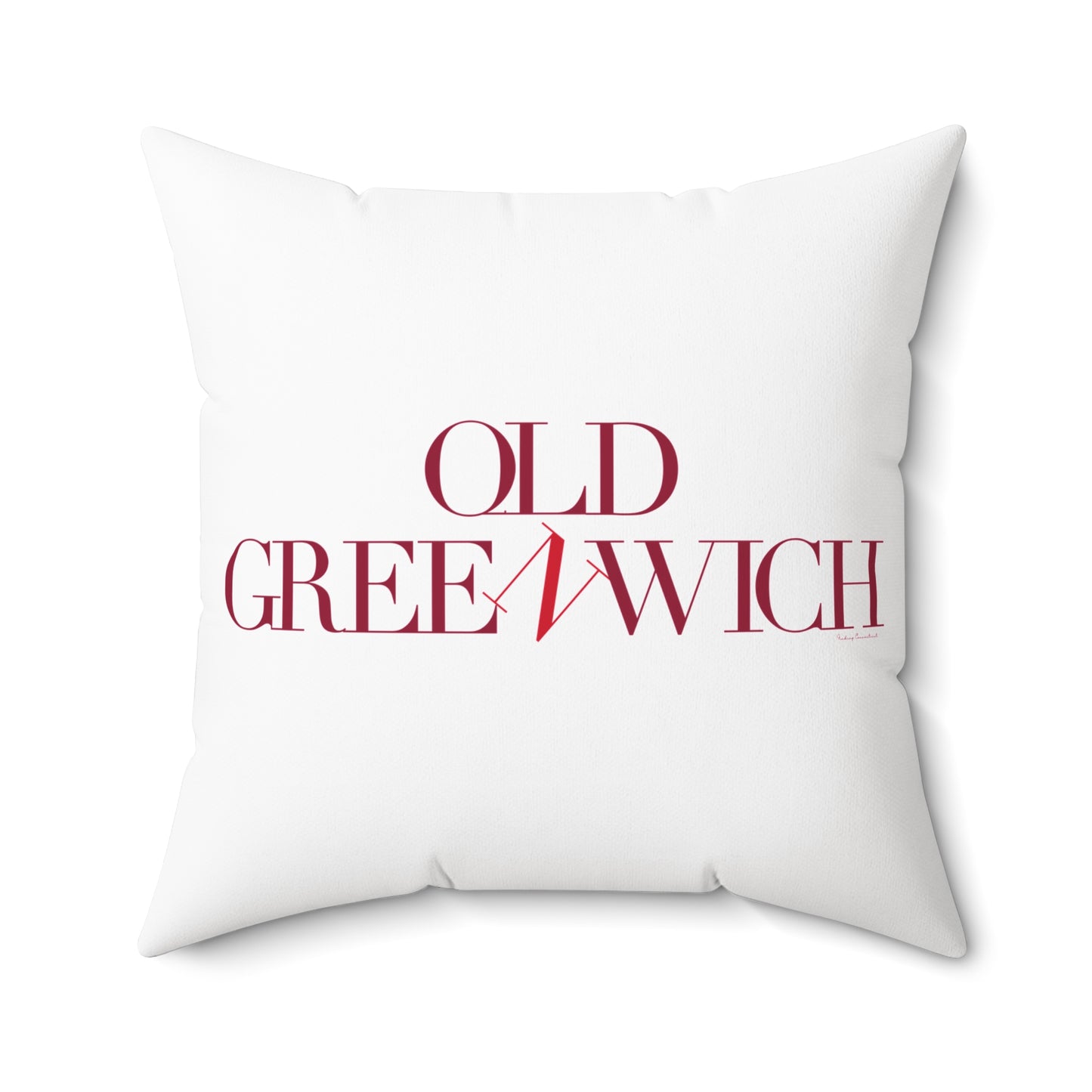 41 Tilt Old Greenwich Spun Polyester Square Pillow