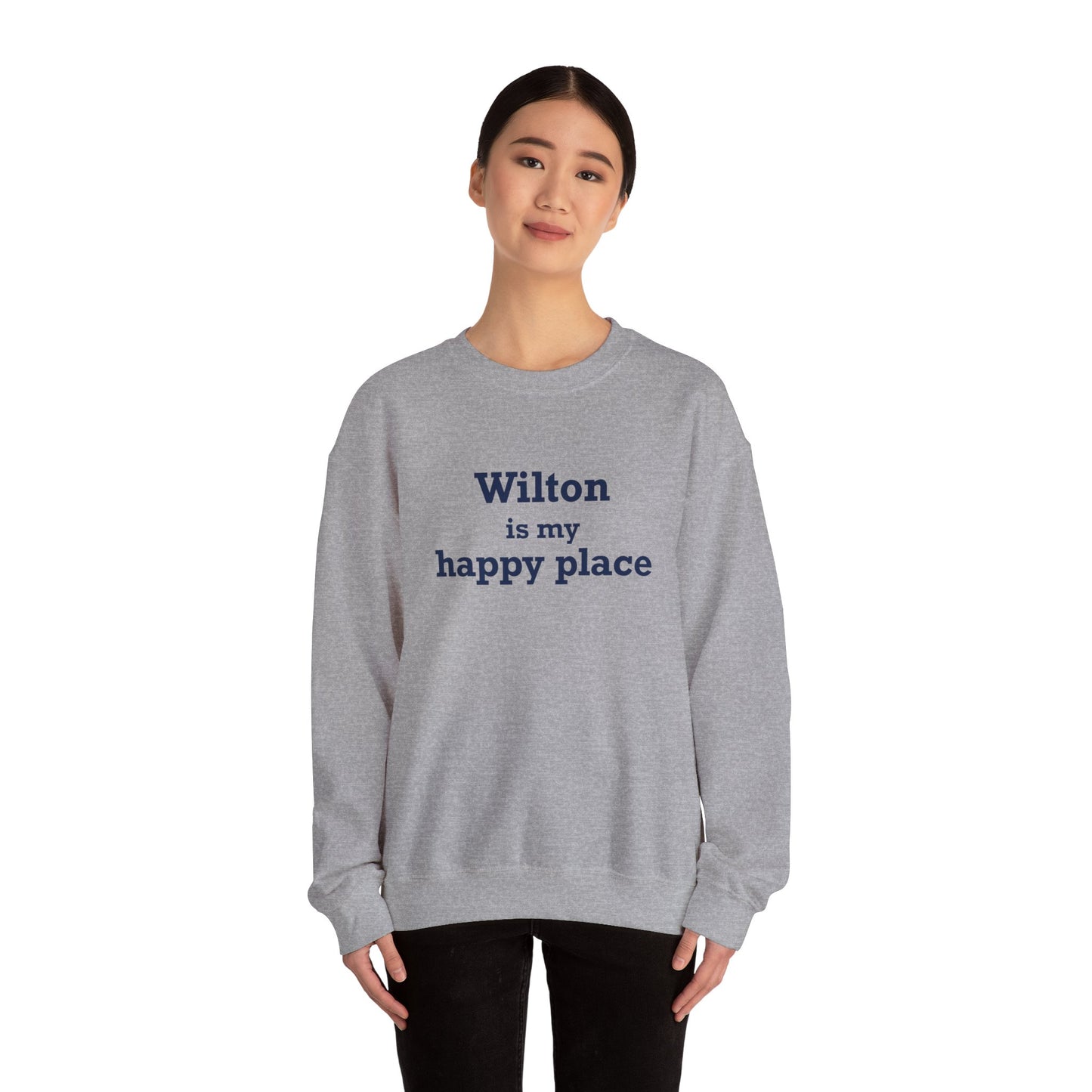 Wilton is my Happy Place Unisex Heavy Blend™ Crewneck Sweatshirt