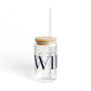 41 Tilt Wilton Glass Can with Straw and Lid, 16oz