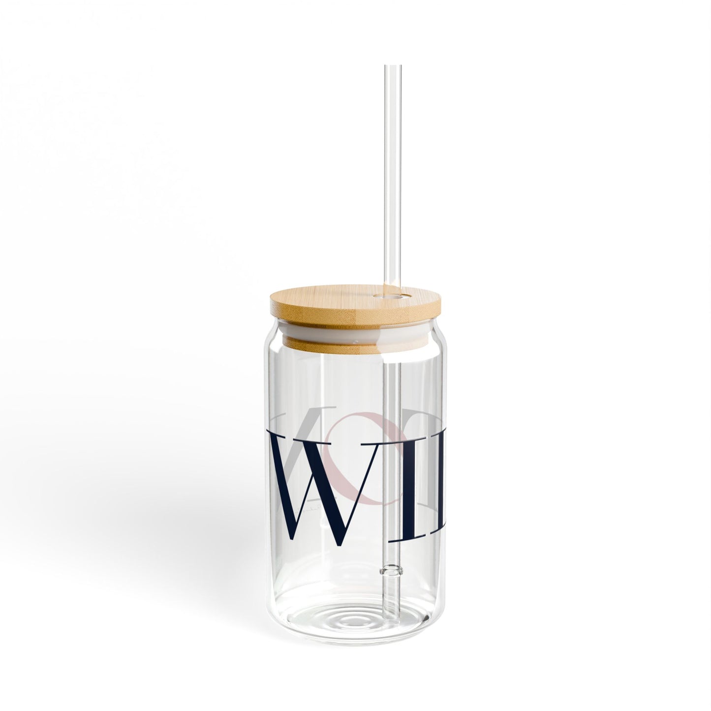 41 Tilt Wilton Glass Can with Straw and Lid, 16oz