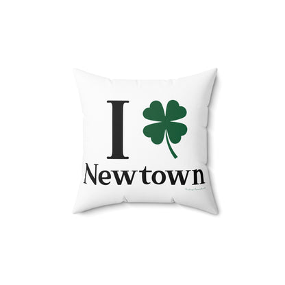 I Clover Newtown Spun Polyester Square Pillow