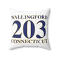 Wallingford 203 Connecticut Polyester Square Pillow