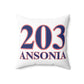 203 Ansonia Red White & Blue Spun Polyester Square Pillow