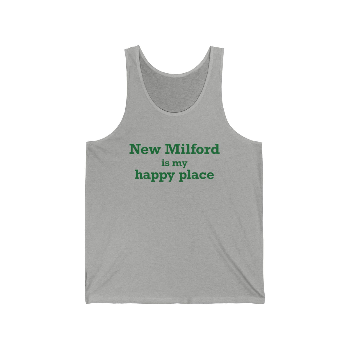 New Milford is My Happy Place Unisex Jersey Tank Top