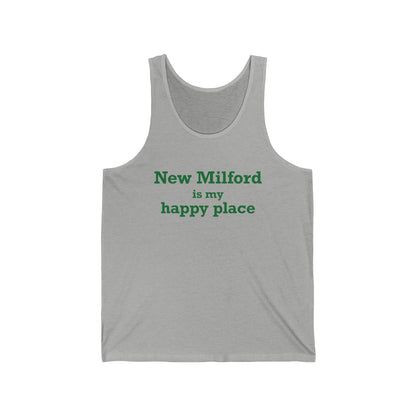 New Milford is My Happy Place Unisex Jersey Tank Top