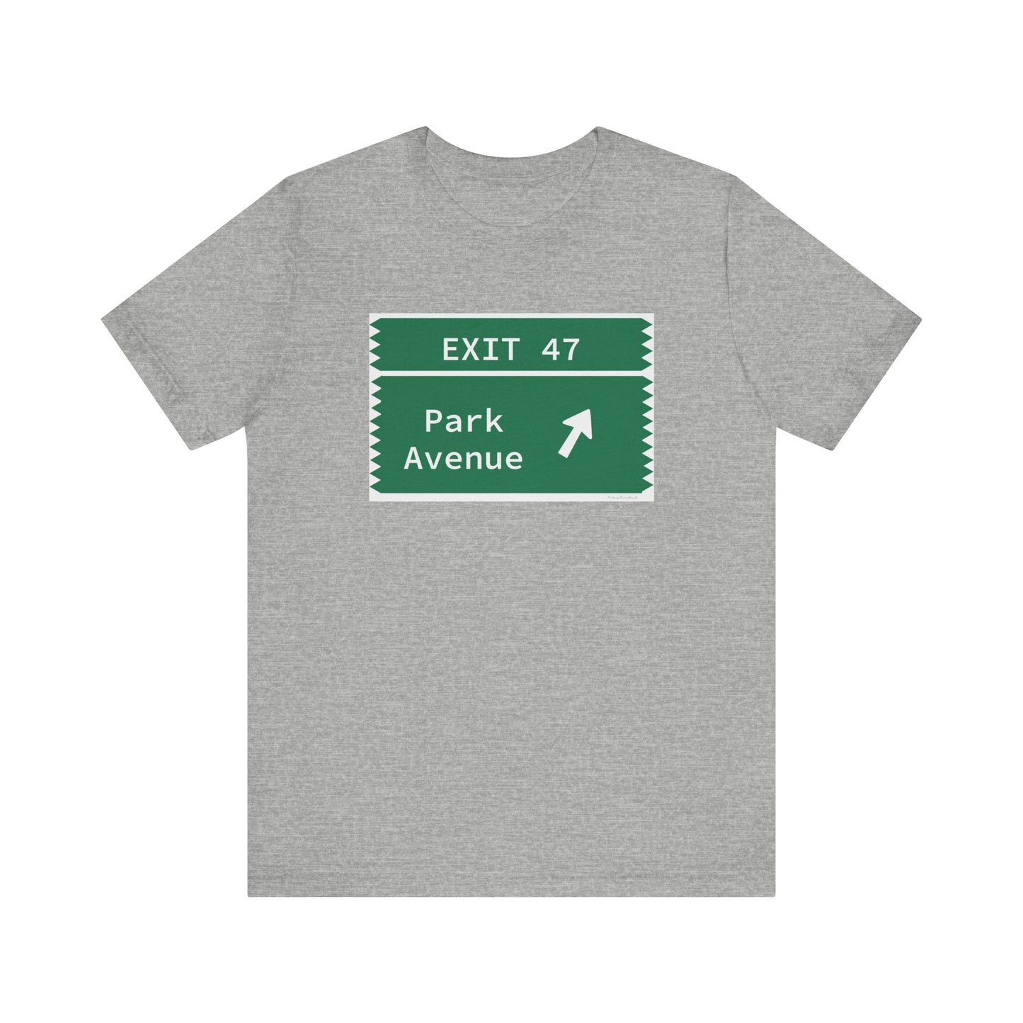 Vintage Merritt Parkway Exit 47 Sign Unisex Jersey Short Sleeve T-Shirt