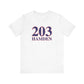 203 Hamden Red White & Blue Unisex Jersey Short Sleeve T-Shirt