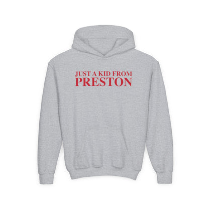 Just a kid from Preston Youth Heavy Blend Hooded Sweatshirt