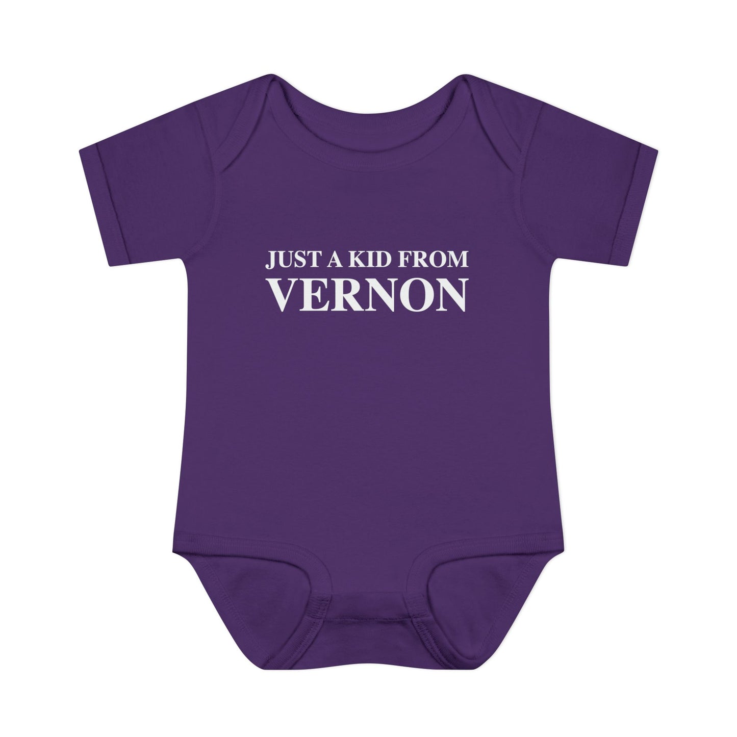Just a kid from Vernon Infant Baby Rib Bodysuit