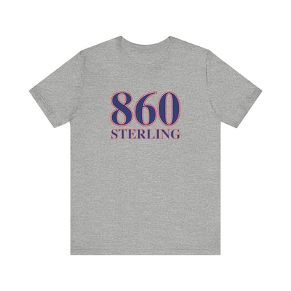 860 Sterling Red White & Blue Unisex Jersey Short Sleeve T-Shirt