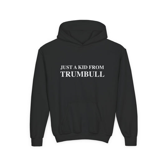 Just a kid from Trumbull  Youth Heavy Blend Hooded Sweatshirt