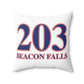 203 Beacon Falls Red White & Blue Spun Polyester Square Pillow