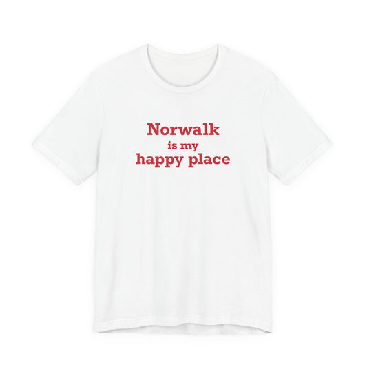 Norwalk is my Happy Place Unisex Jersey Short Sleeve T-Shirt