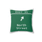 Vintage Merritt Parkway Exit 31 Sign Spun Polyester Square Pillow