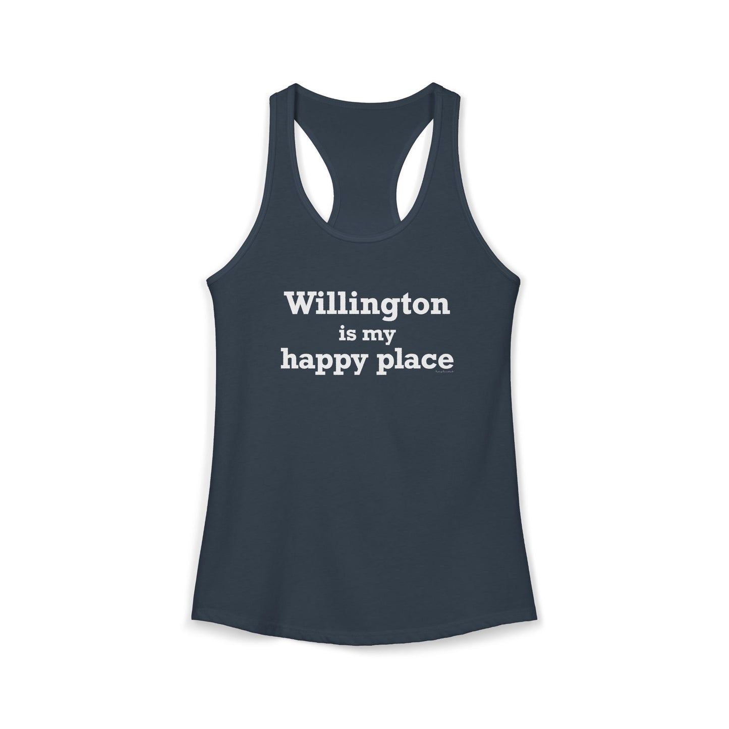 Willington is My Happy Place Women's Ideal Racerback Tank Top