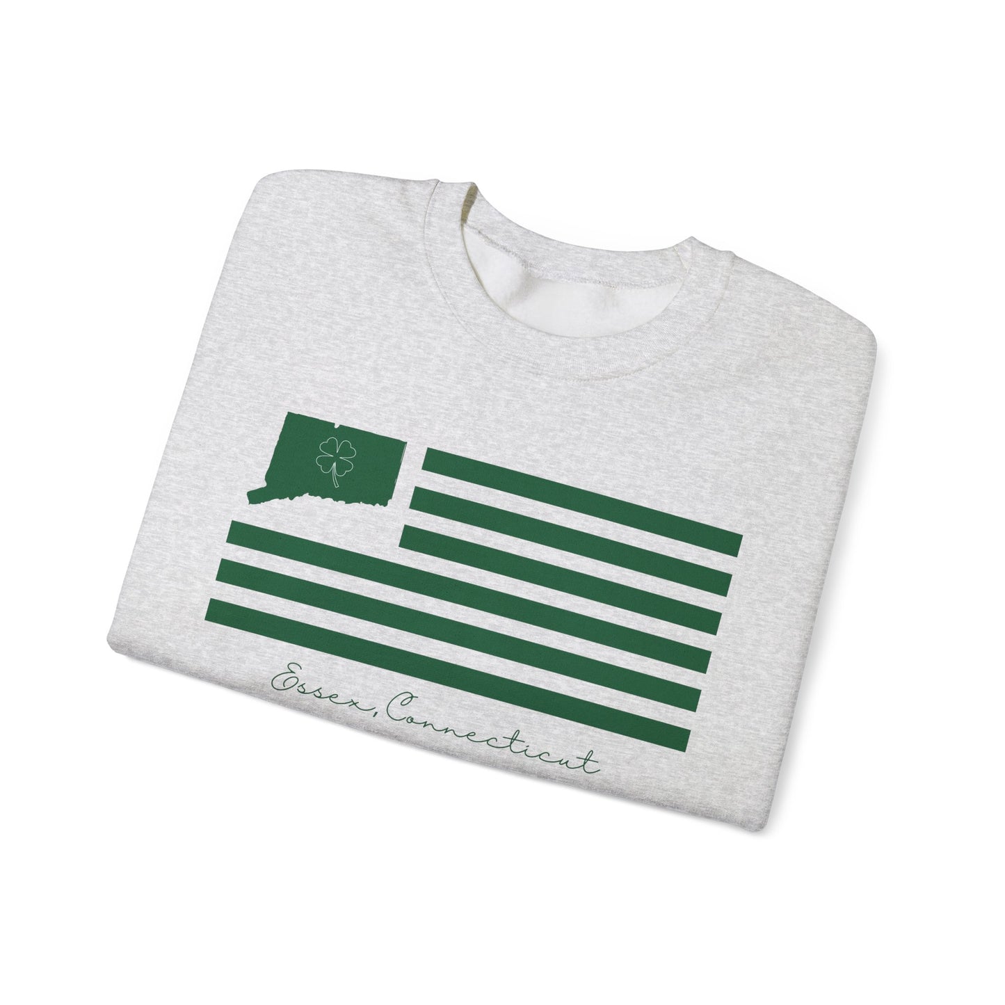 Essex Connecticut St. Patrick’s Day Flag Unisex Heavy Blend™ Crewneck Sweatshirt