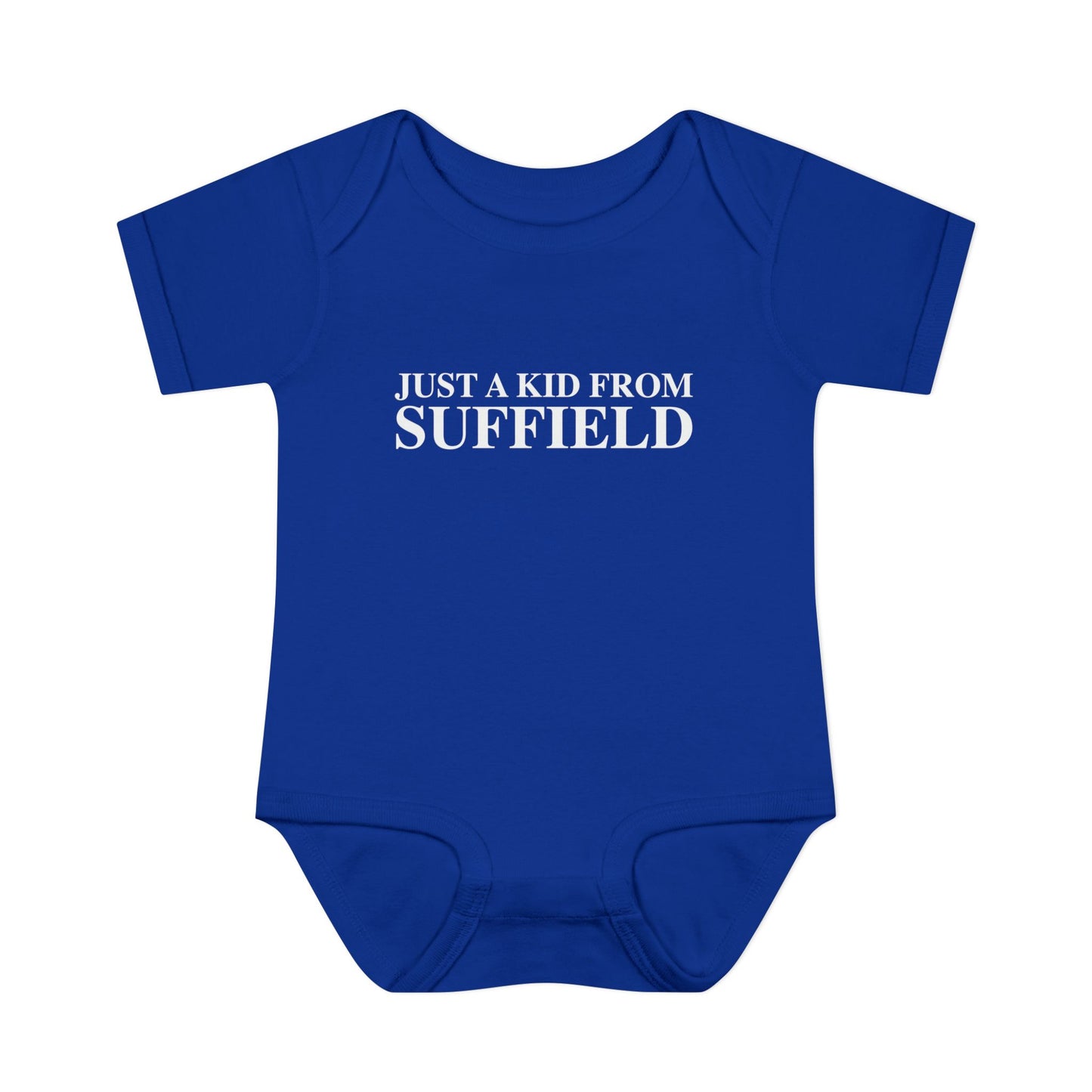 Just a kid from Suffield Infant Baby Rib Bodysuit