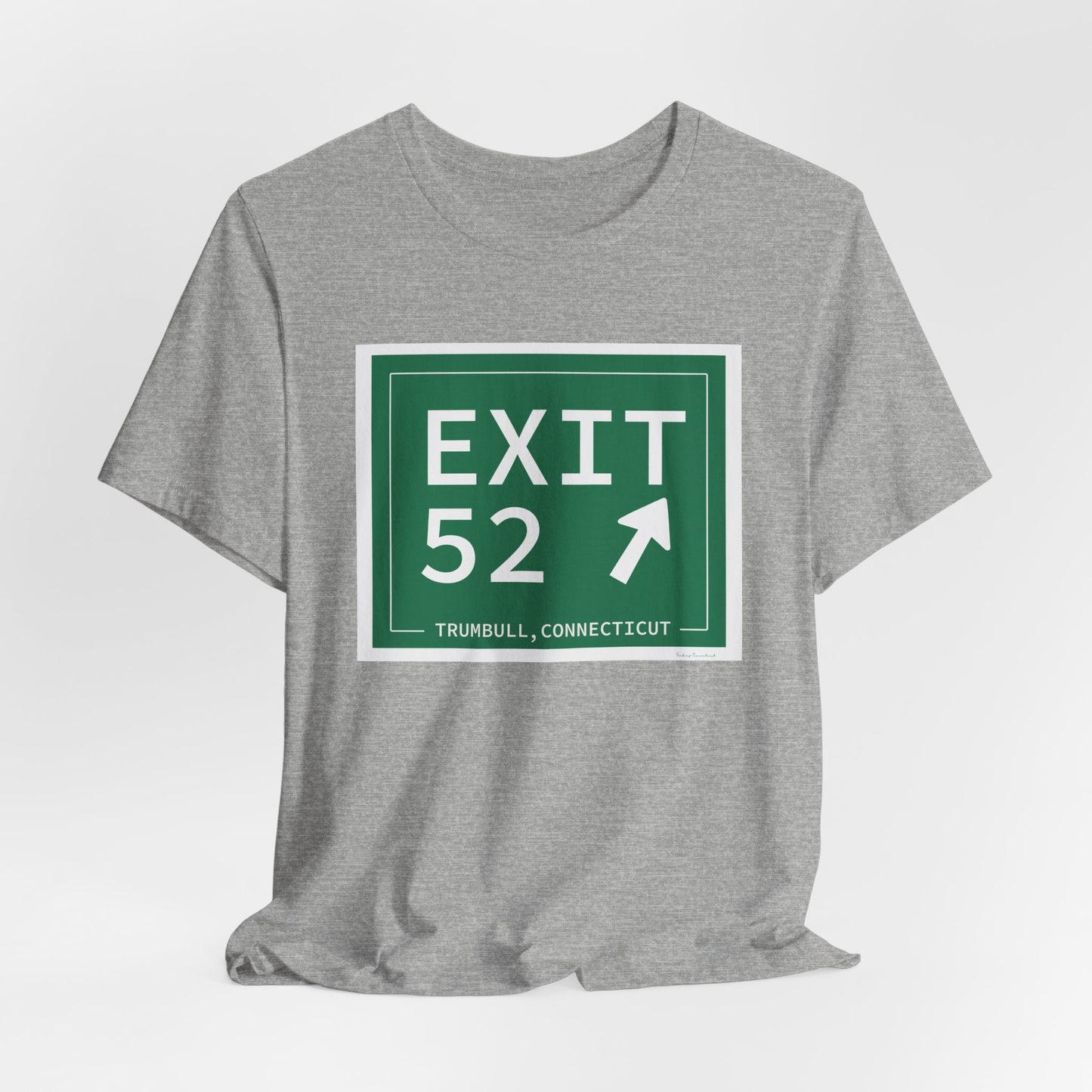 Vintage Exit 52  Merritt Parkway Sign Unisex Jersey Short Sleeve T-Shirt