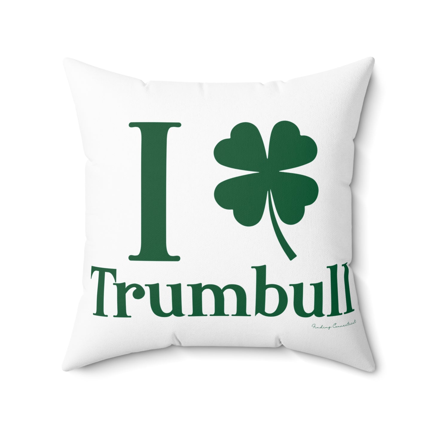I Clover Trumbull Spun Polyester Square Pillow