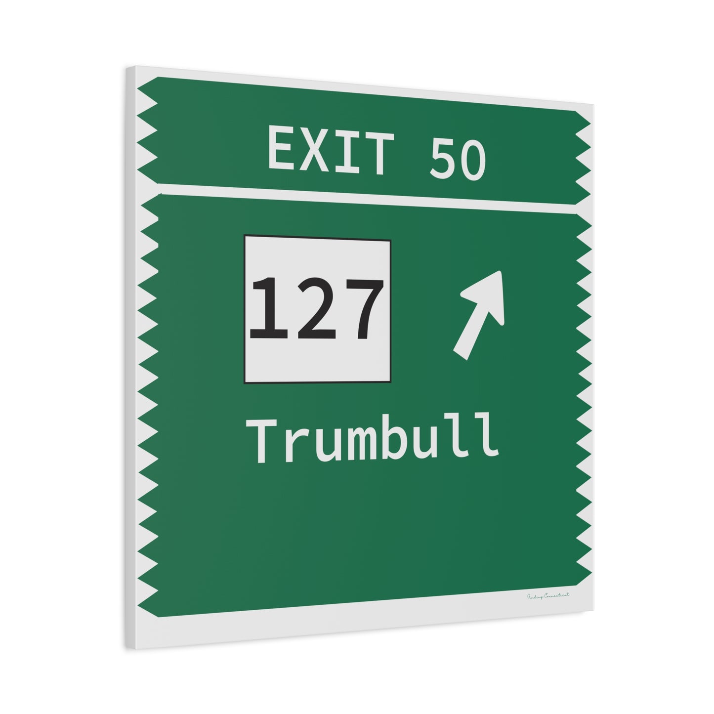 Vintage Merritt Parkway Exit 50 Sign Matte Canvas, Stretched, 1.25"